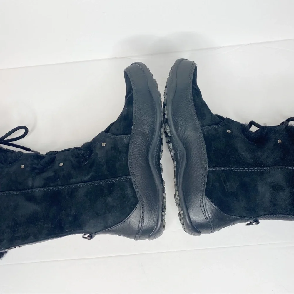 The North Face Abby III Waterproof Snow Boots Black Faux Fur Suede 8.5 - Picture 8 of 13